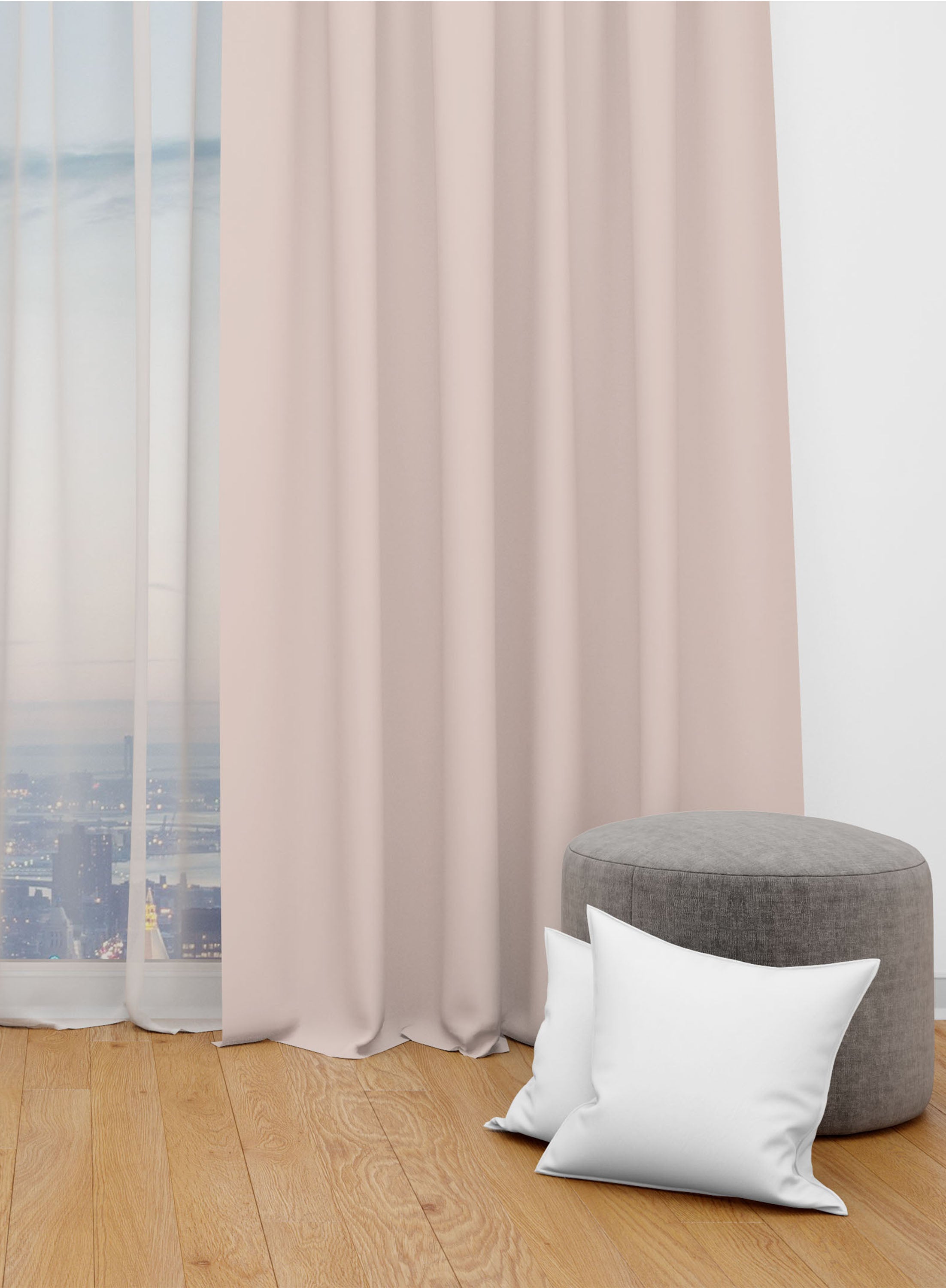 Light Orange Solid Darkening Blackout Curtains - 1 Panel, Polyester